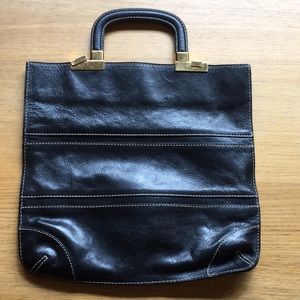 Barney’s NY flat leather bag